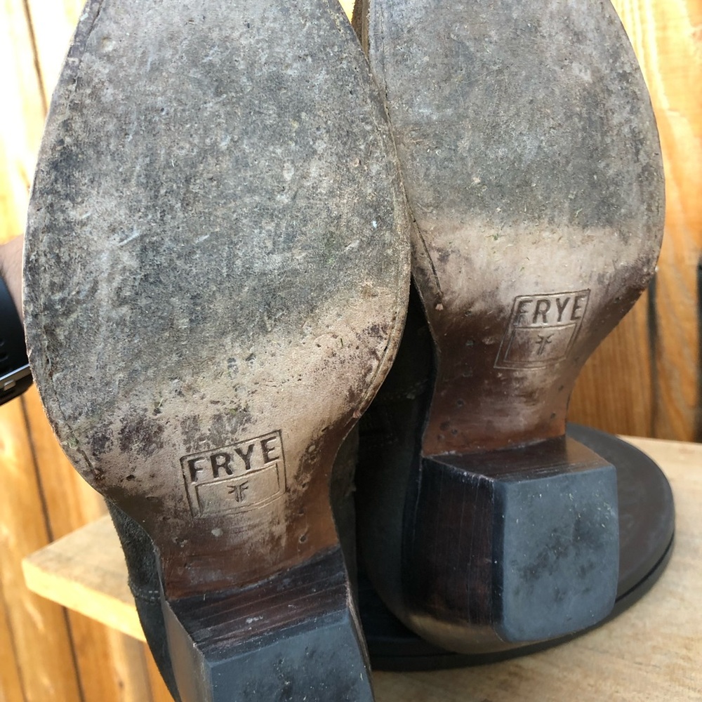 Frye Thigh High Suede Sacha OTK Equestrian Style Women's Boots Size 10 Side Zip - Picture 10 of 11